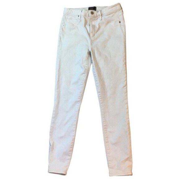 Abercrombie & Fitch Jeans Size 4 R Womens White Simone High Rise Super Skinny - Picture 1 of 10